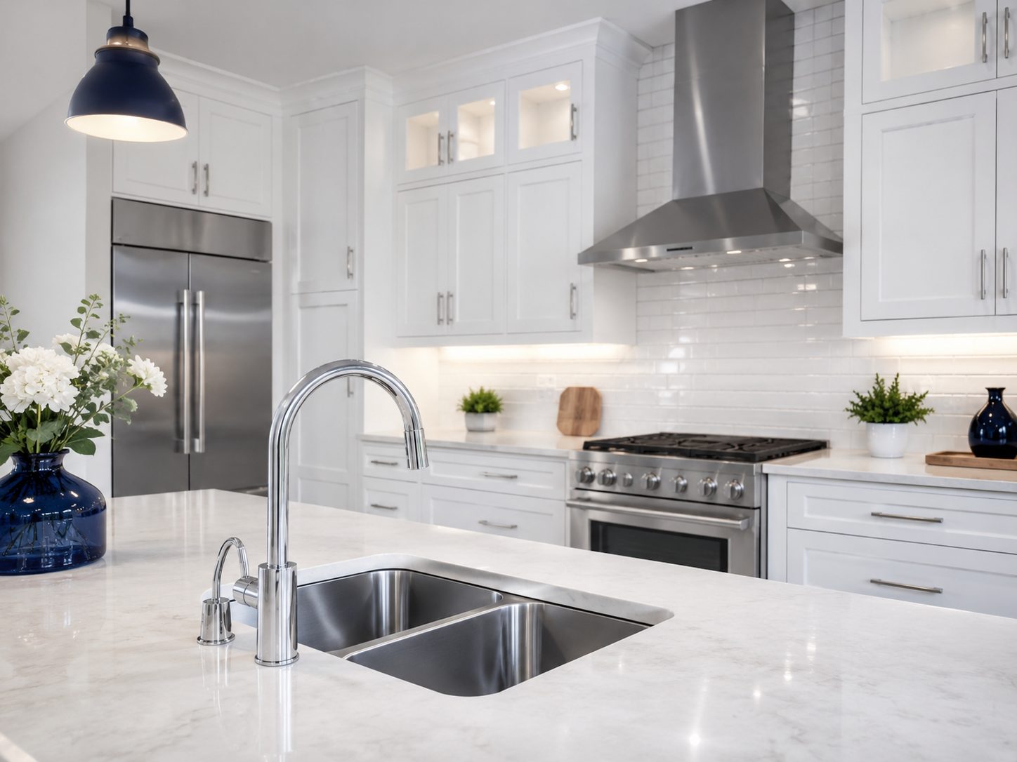 White kitchen deep clean
